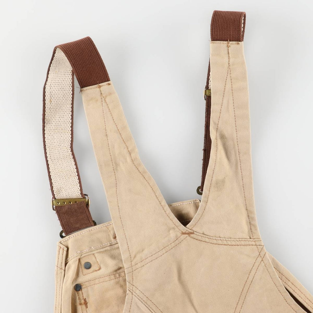 00'S Carhartt Double Knee Duck Overalls Made in USA Men's W38 cotton Beige type Vintage Second Hand