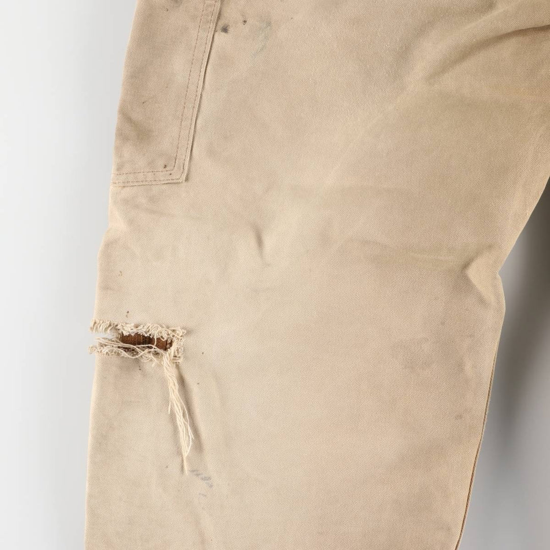00'S Carhartt Double Knee Duck Overalls Made in USA Men's W38 cotton Beige type Vintage Second Hand