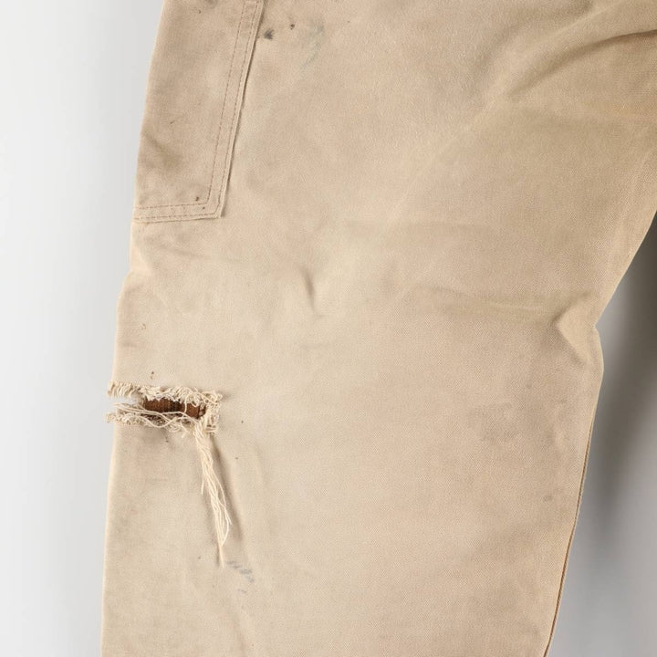 00'S Carhartt Double Knee Duck Overalls Made in USA Men's W38 cotton Beige type Vintage Second Hand