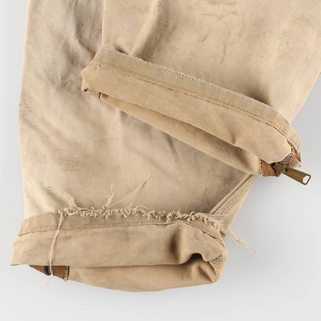 00'S Carhartt Double Knee Duck Overalls Made in USA Men's W38 cotton Beige type Vintage Second Hand