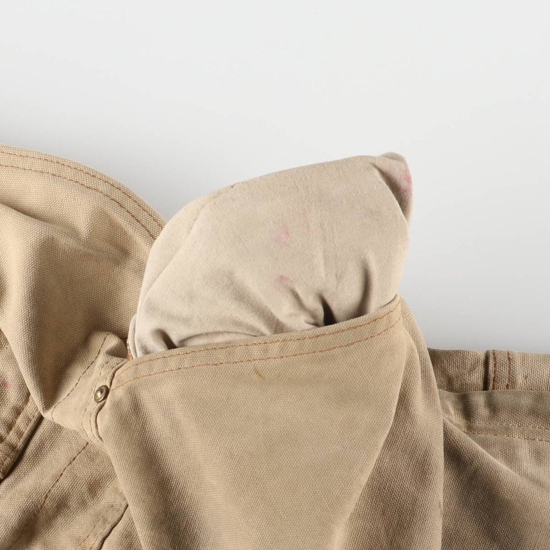 00'S Carhartt Double Knee Duck Overalls Made in USA Men's W38 cotton Beige type Vintage Second Hand