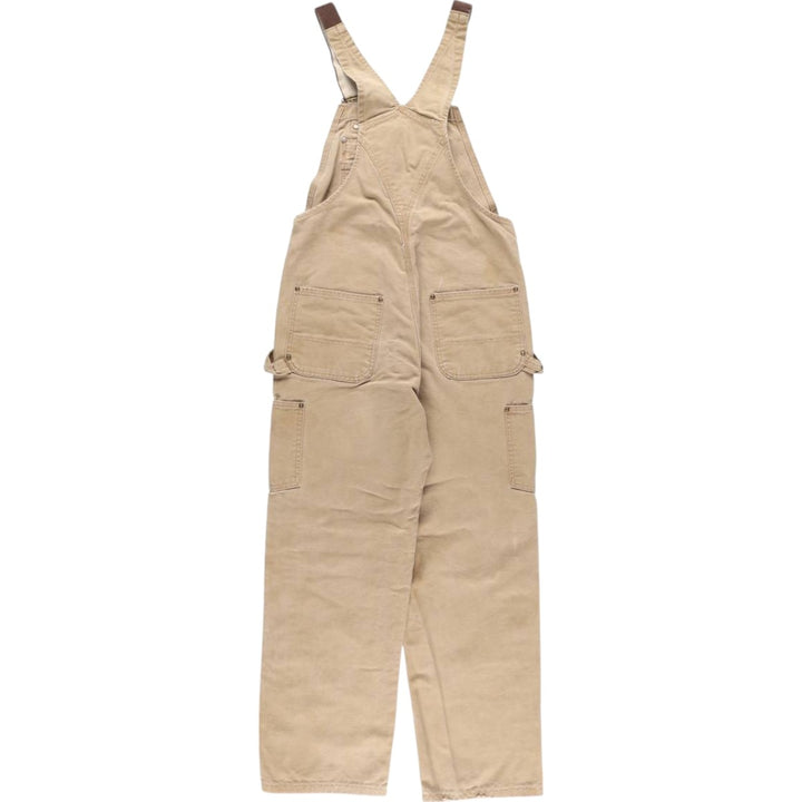 00'S Carhartt Double Knee Duck Overalls Made in USA Men's W36 cotton Beige type Vintage Second Hand