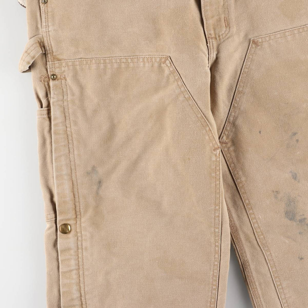 00'S Carhartt Double Knee Duck Overalls Made in USA Men's W36 cotton Beige type Vintage Second Hand