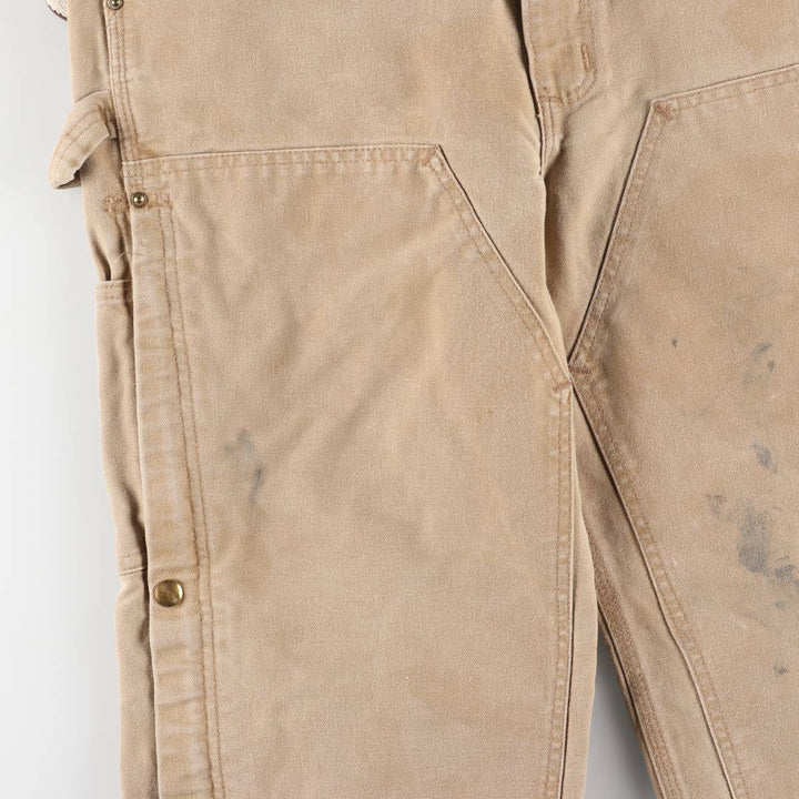 00'S Carhartt Double Knee Duck Overalls Made in USA Men's W36 cotton Beige type Vintage Second Hand