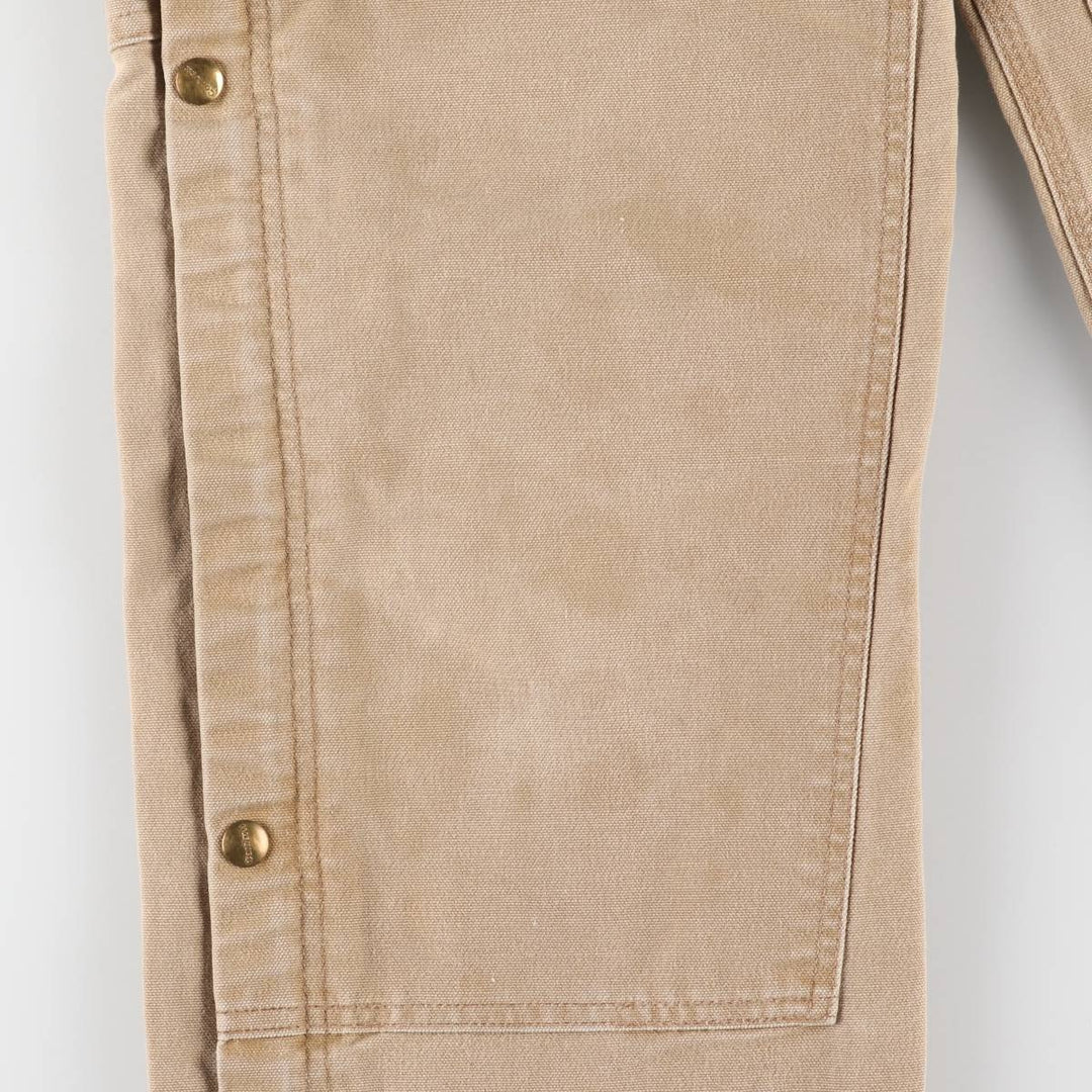 00'S Carhartt Double Knee Duck Overalls Made in USA Men's W36 cotton Beige type Vintage Second Hand