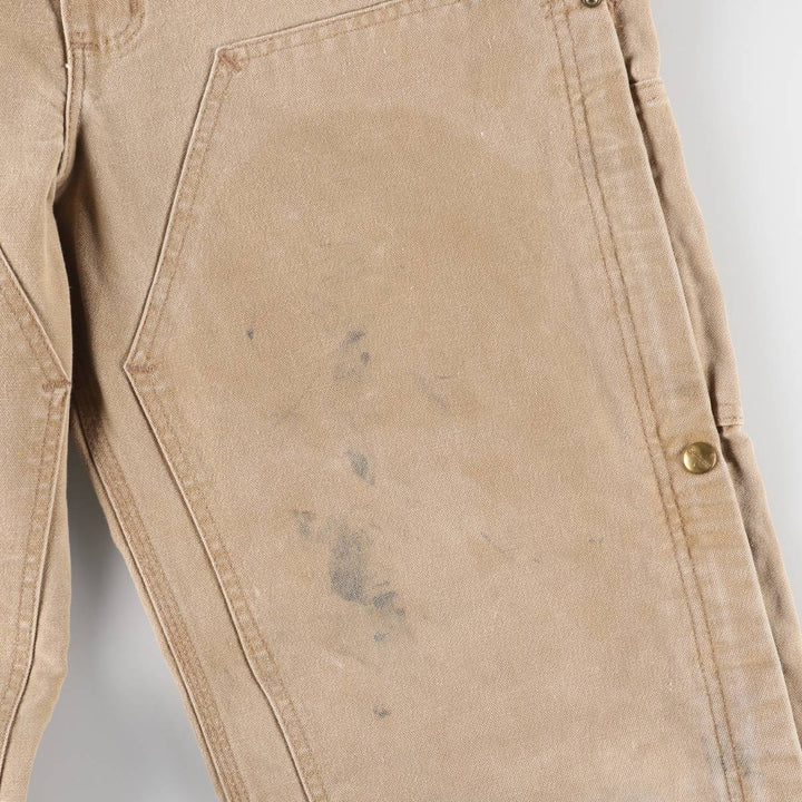00'S Carhartt Double Knee Duck Overalls Made in USA Men's W36 cotton Beige type Vintage Second Hand