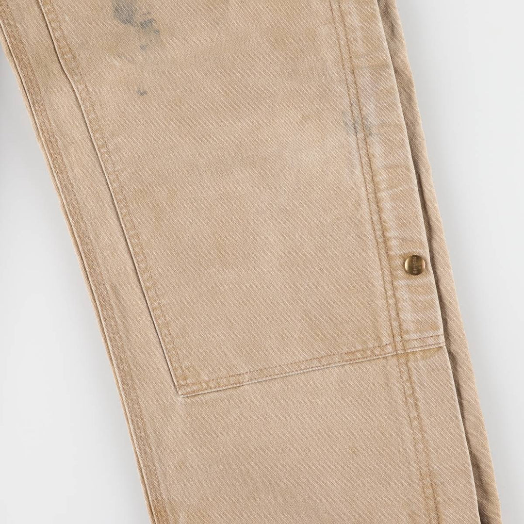 00'S Carhartt Double Knee Duck Overalls Made in USA Men's W36 cotton Beige type Vintage Second Hand