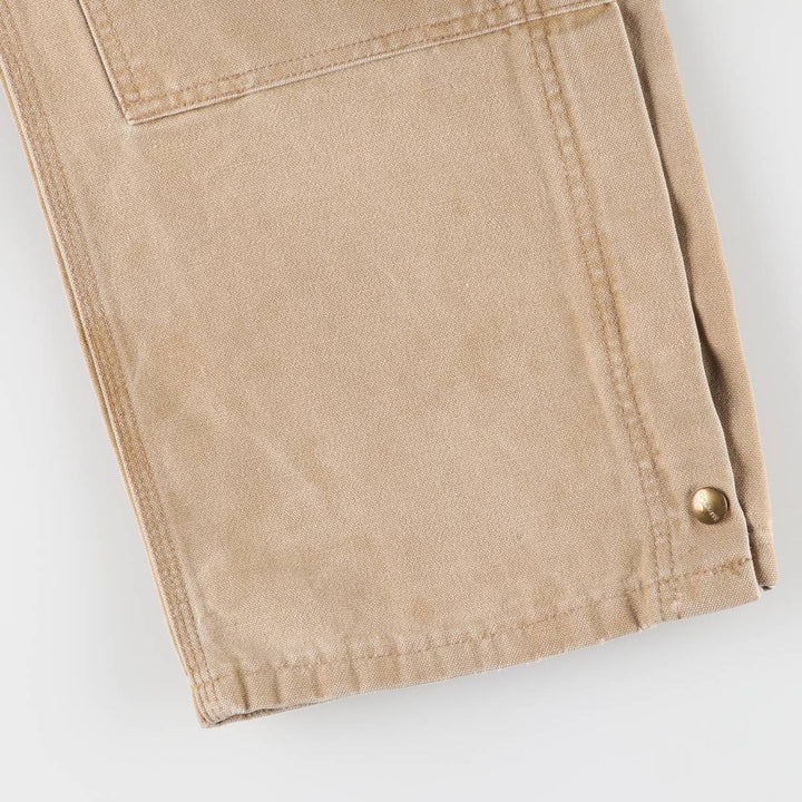 00'S Carhartt Double Knee Duck Overalls Made in USA Men's W36 cotton Beige type Vintage Second Hand