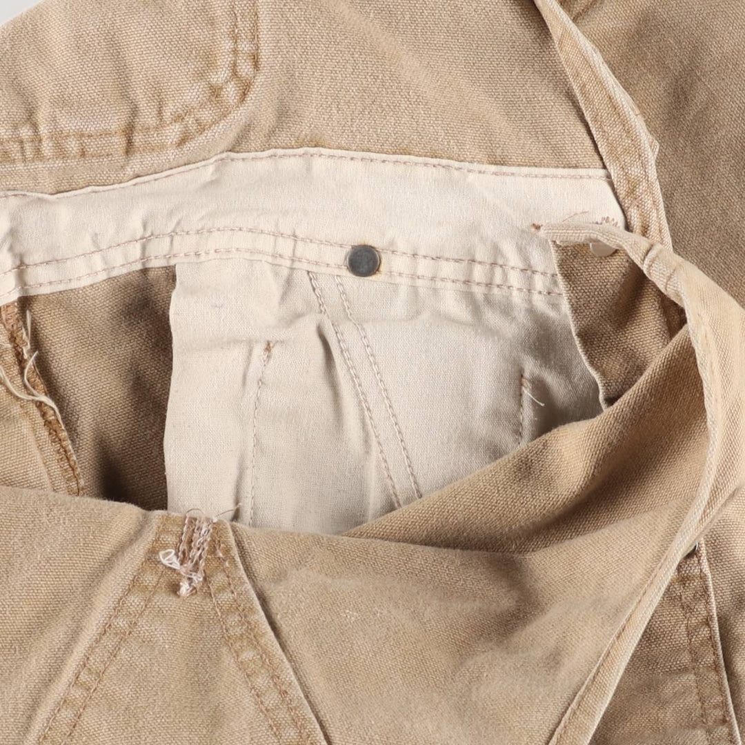 00'S Carhartt Double Knee Duck Overalls Made in USA Men's W36 cotton Beige type Vintage Second Hand