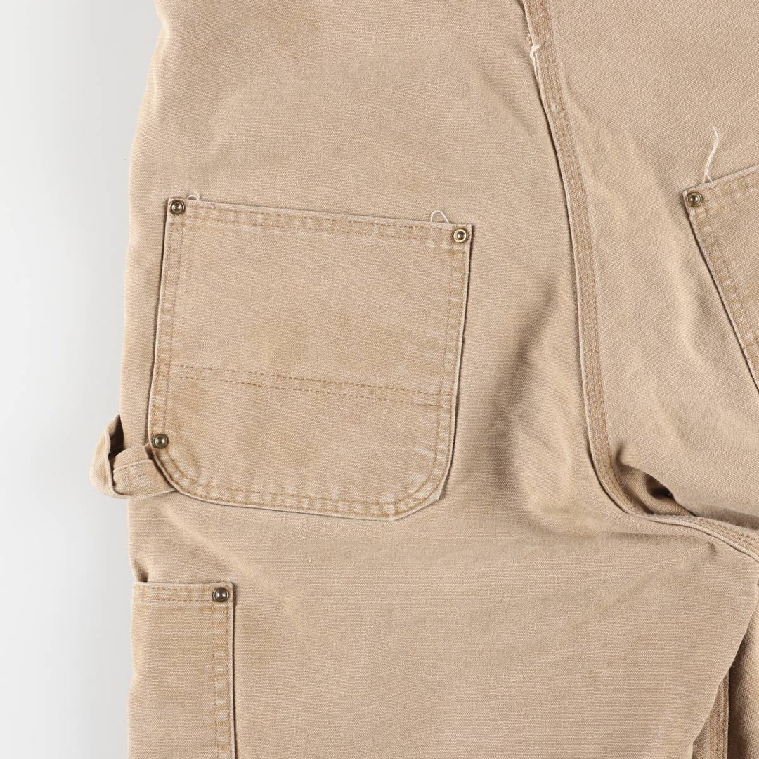 00'S Carhartt Double Knee Duck Overalls Made in USA Men's W36 cotton Beige type Vintage Second Hand