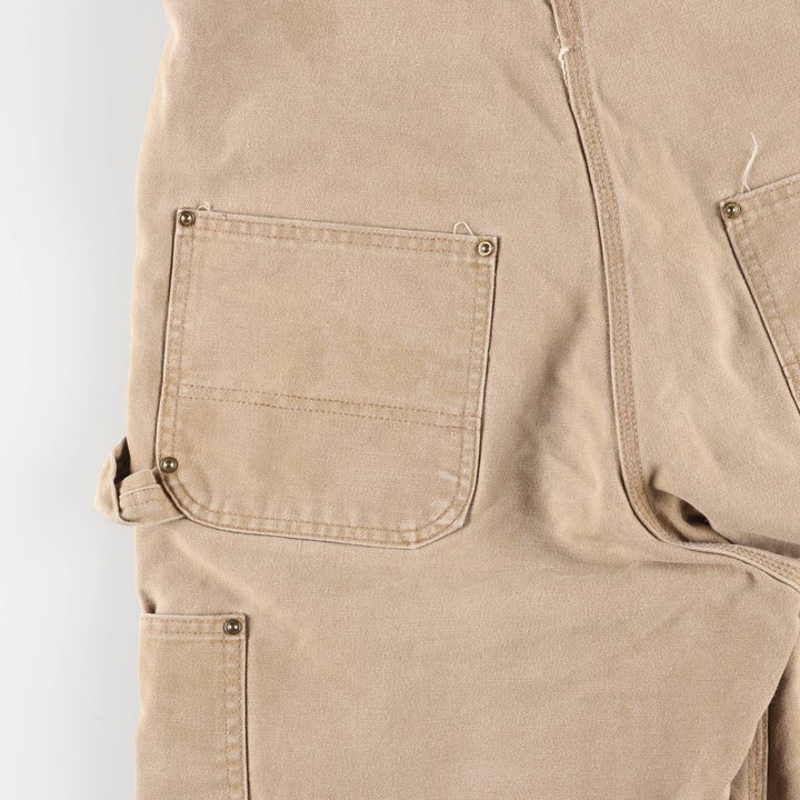 00'S Carhartt Double Knee Duck Overalls Made in USA Men's W36 cotton Beige type Vintage Second Hand