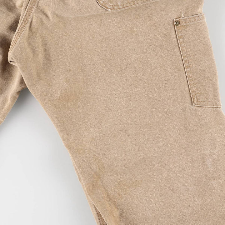 00'S Carhartt Double Knee Duck Overalls Made in USA Men's W36 cotton Beige type Vintage Second Hand