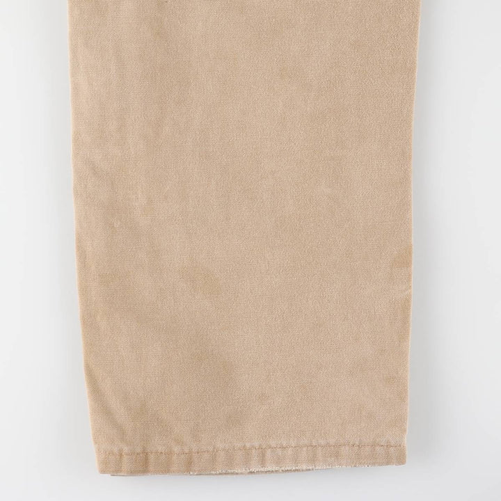 00'S Carhartt Double Knee Duck Overalls Made in USA Men's W36 cotton Beige type Vintage Second Hand