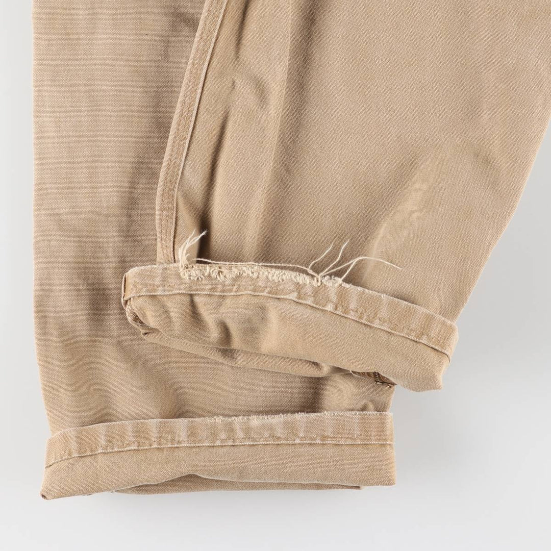 00'S Carhartt Double Knee Duck Overalls Made in USA Men's W36 cotton Beige type Vintage Second Hand