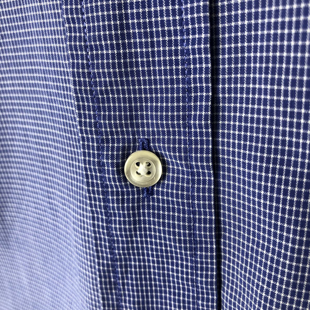 Brooks Brothers Est.1818 Long Sleeve Button-Down Check Shirt, Men's Size M cotton Purple type blue-purple Vintage Second Hand