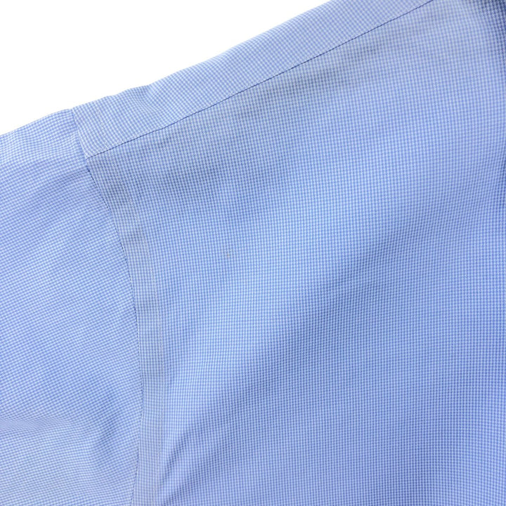Brooks Brothers Est.1818 Houndstooth Pattern Long Sleeve Button-Down Shirt Men's XL cotton Blue type light blue Vintage Second Hand