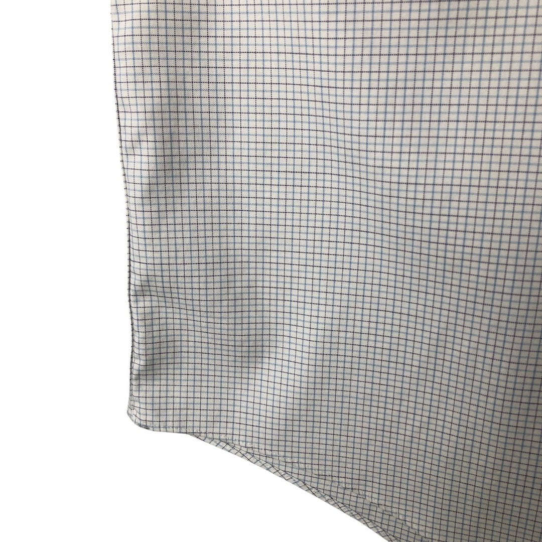 Brooks Brothers Est.1818 MADISON Long Sleeve Button-Down Check Shirt, Men's Size L Supima Cotton white type Vintage Second Hand