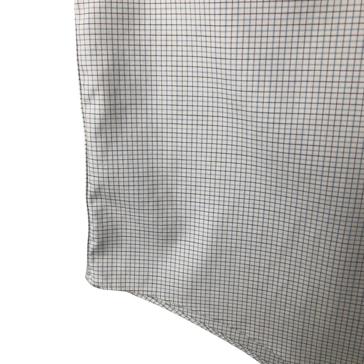 Brooks Brothers Est.1818 MADISON Long Sleeve Button-Down Check Shirt, Men's Size L Supima Cotton white type Vintage Second Hand