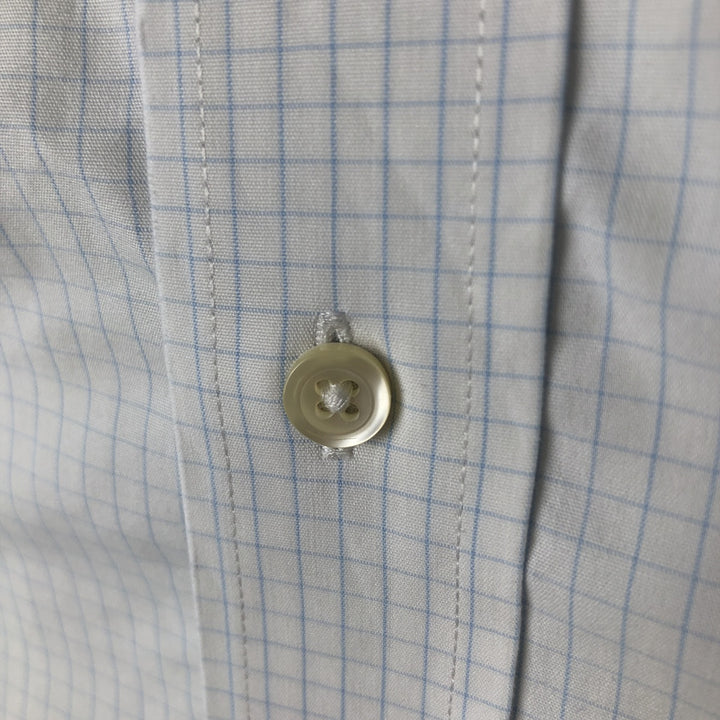 Brooks Brothers Est.1818 Wide Collar Long Sleeve Cotton Check Shirt Men's Size L cotton white type Vintage Second Hand