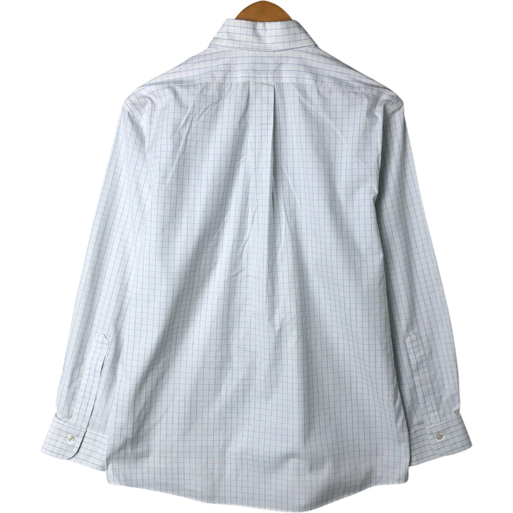Brooks Brothers Est.1818 Long Sleeve Button-Down Check Shirt, Men's Size M cotton white type Vintage Second Hand