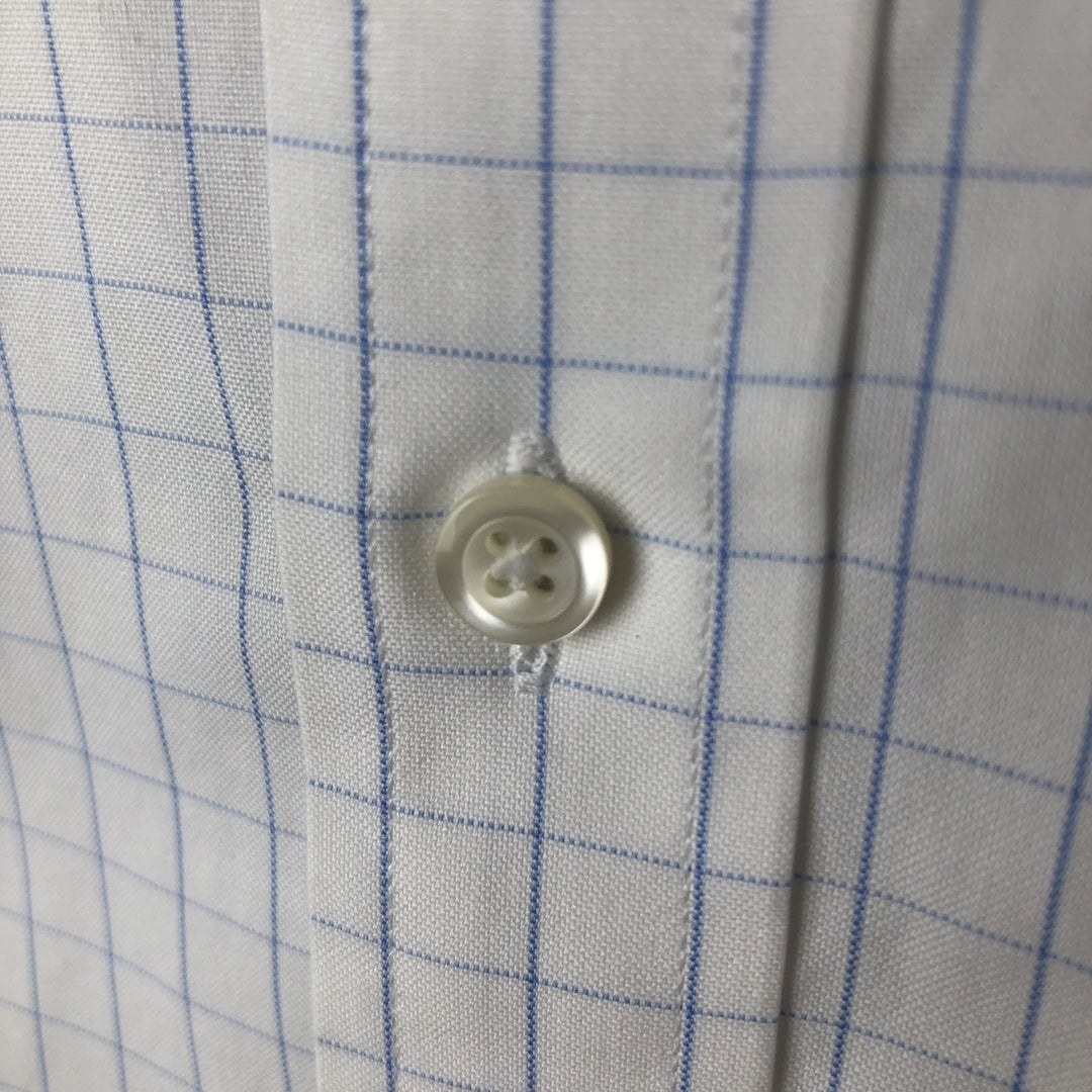 Brooks Brothers Est.1818 Long Sleeve Button-Down Check Shirt, Men's Size M cotton white type Vintage Second Hand