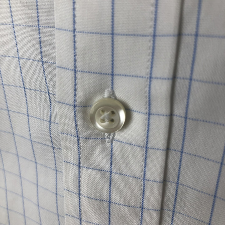 Brooks Brothers Est.1818 Long Sleeve Button-Down Check Shirt, Men's Size M cotton white type Vintage Second Hand