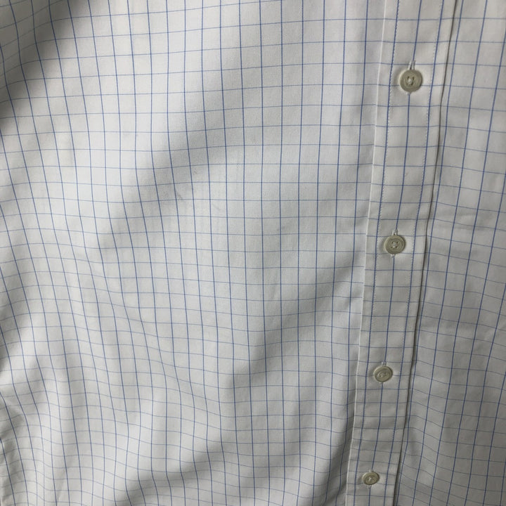 Brooks Brothers Est.1818 Long Sleeve Button-Down Check Shirt, Men's Size M cotton white type Vintage Second Hand