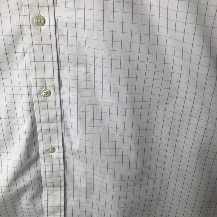 Brooks Brothers Est.1818 Long Sleeve Button-Down Check Shirt, Men's Size M cotton white type Vintage Second Hand