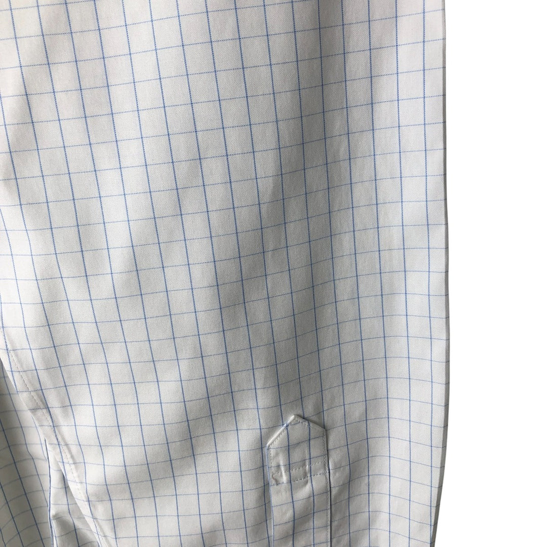 Brooks Brothers Est.1818 Long Sleeve Button-Down Check Shirt, Men's Size M cotton white type Vintage Second Hand