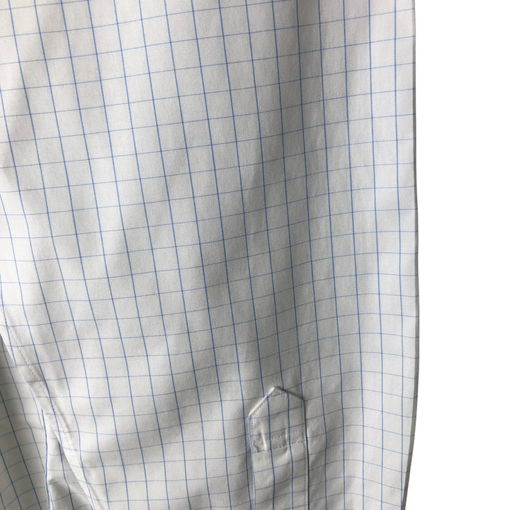 Brooks Brothers Est.1818 Long Sleeve Button-Down Check Shirt, Men's Size M cotton white type Vintage Second Hand