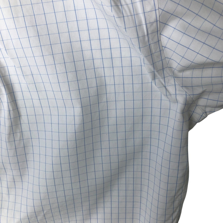 Brooks Brothers Est.1818 Long Sleeve Button-Down Check Shirt, Men's Size M cotton white type Vintage Second Hand