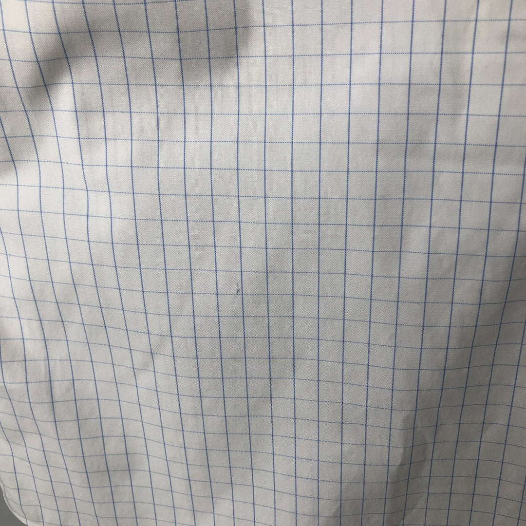 Brooks Brothers Est.1818 Long Sleeve Button-Down Check Shirt, Men's Size M cotton white type Vintage Second Hand