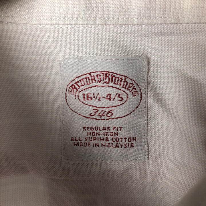Brooks Brothers 346 Wide Collar Long Sleeve Check Shirt, Men's Size L cotton pink type Vintage Second Hand
