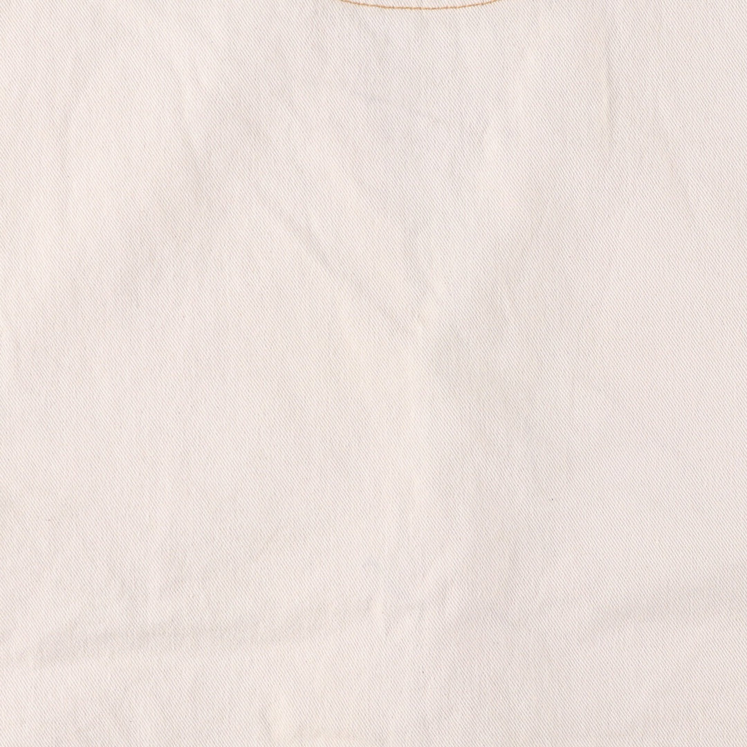LAGATE JEANS denim vest made in USA, men's XL size cotton pale white type Vintage Second Hand