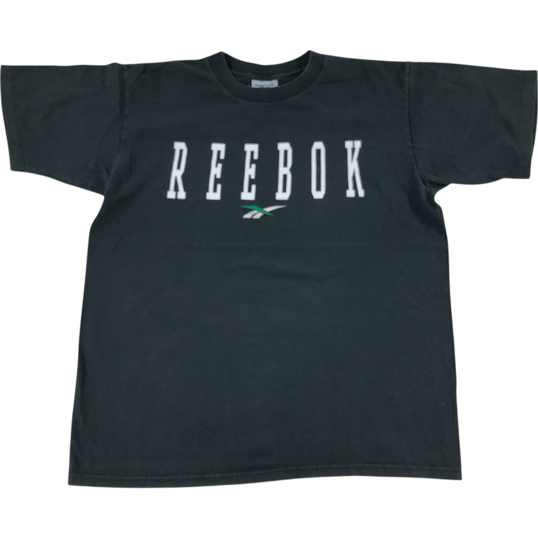00'S Reebok logo print T-shirt, men's size M unclear black type Vintage Second Hand