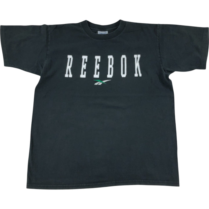 00'S Reebok logo print T-shirt, men's size M unclear black type Vintage Second Hand