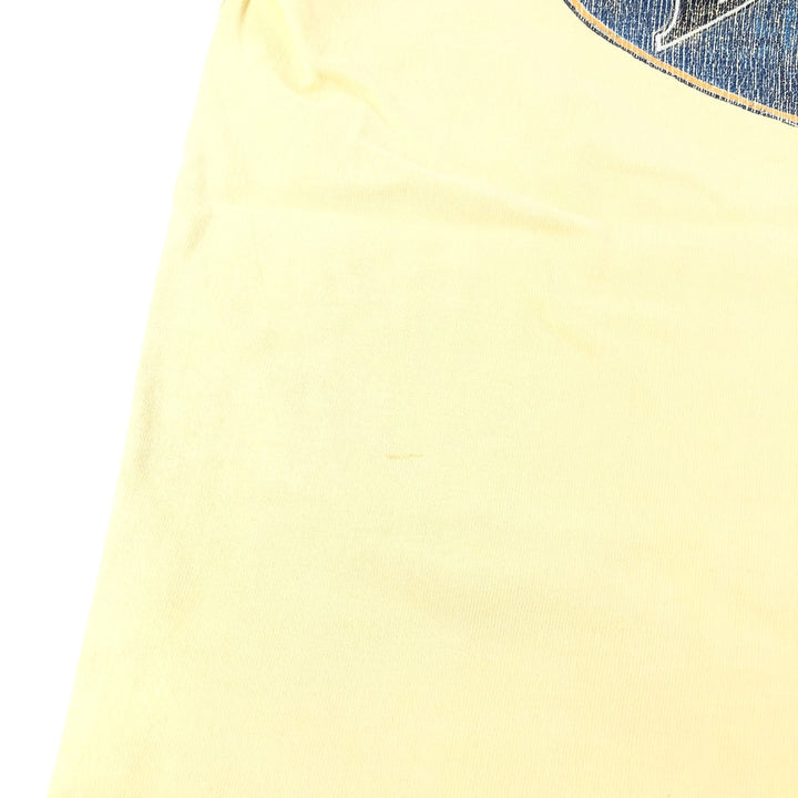 90'S Billabong Back Print Surf Skate T-shirt Men's M Size Vintage cotton yellow type Vintage Second Hand