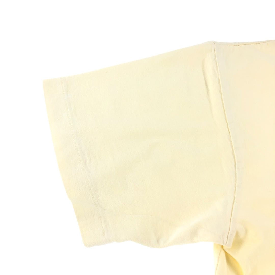 90'S Billabong Back Print Surf Skate T-shirt Men's M Size Vintage cotton yellow type Vintage Second Hand