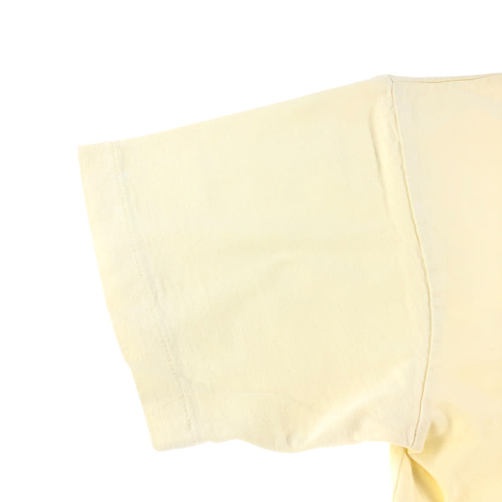 90'S Billabong Back Print Surf Skate T-shirt Men's M Size Vintage cotton yellow type Vintage Second Hand