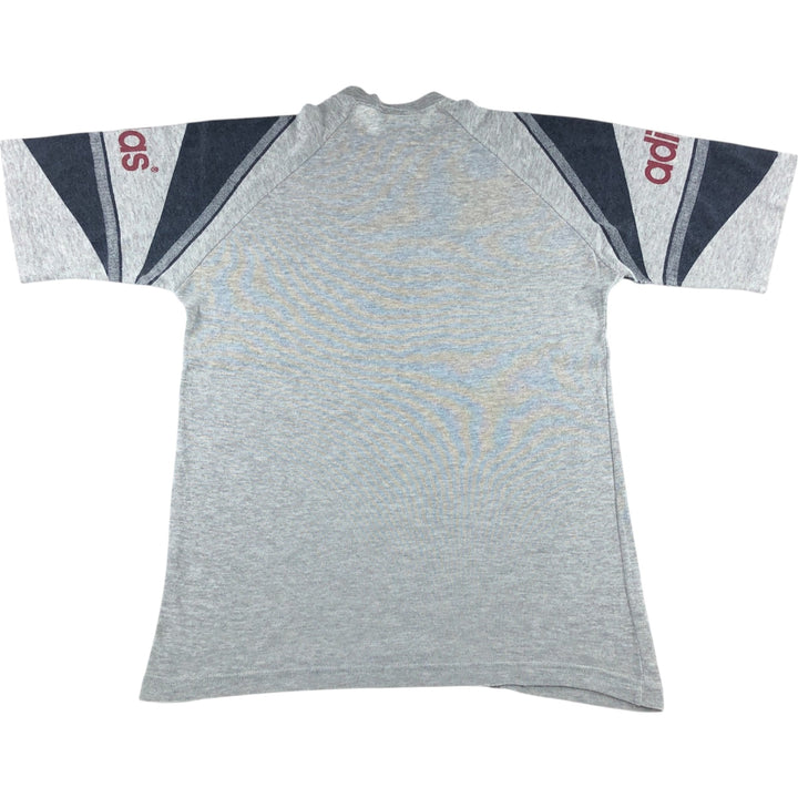 90'S Adidas Trefoil Logo Logo Print T-Shirt Men's L Size Vintage unclear gray type Vintage Second Hand