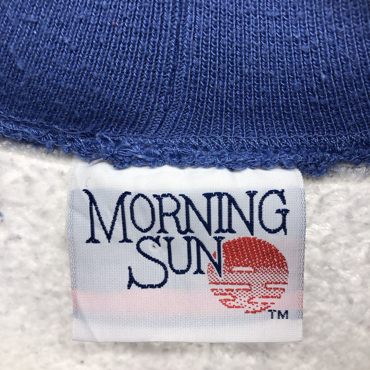 Vintage 80'S MORNING SUN floral print sweatshirt, made in USA, size XL for women cotton gray type Vintage Second Hand