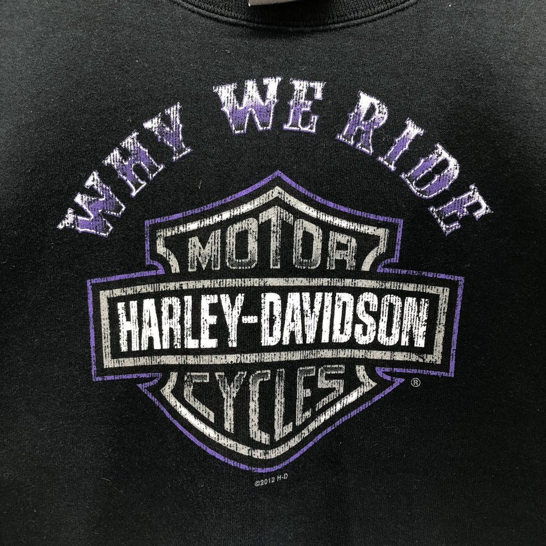 Harley-Davidson Advertising Sweatshirt, Men's S size cotton black type Vintage Second Hand