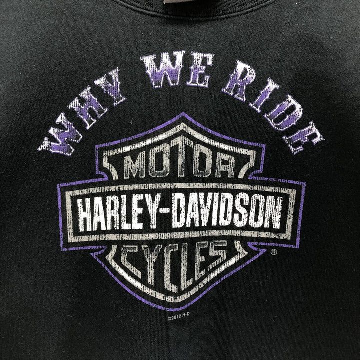 Harley-Davidson Advertising Sweatshirt, Men's S size cotton black type Vintage Second Hand