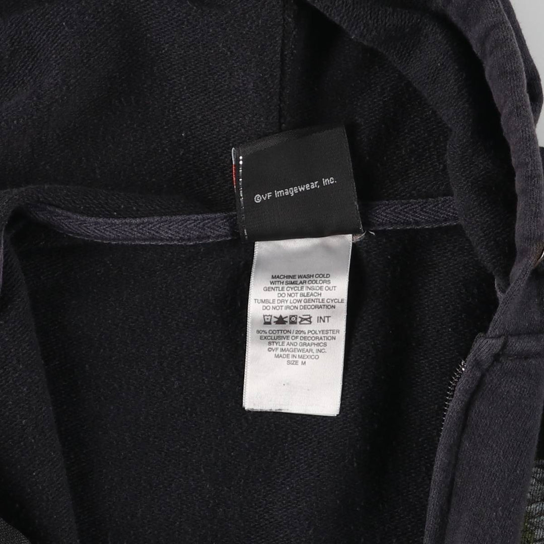 Harley-Davidson Eagle Pattern Sweat Full Zip Hoodie Women's M Size cotton black type Vintage Second Hand