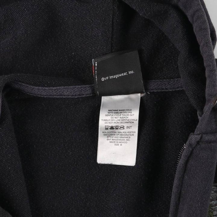 Harley-Davidson Eagle Pattern Sweat Full Zip Hoodie Women's M Size cotton black type Vintage Second Hand