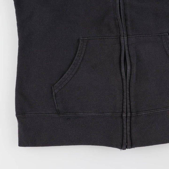 Harley-Davidson Eagle Pattern Sweat Full Zip Hoodie Women's M Size cotton black type Vintage Second Hand