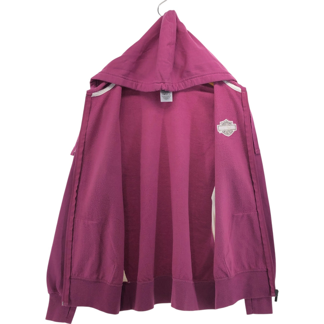 Harley-Davidson Sweat Full Zip Hoodie for Women (S) cotton purple type Vintage Second Hand