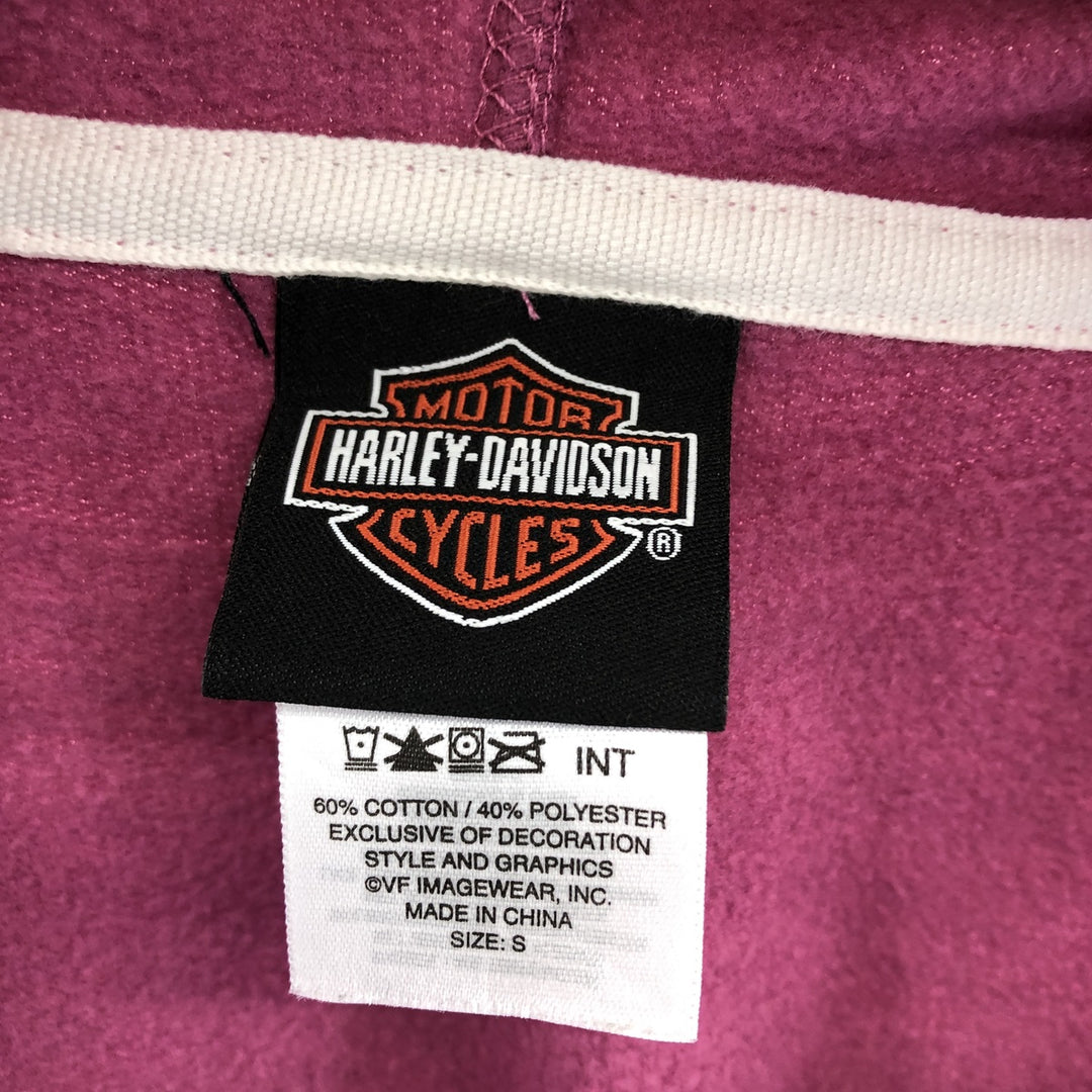 Harley-Davidson Sweat Full Zip Hoodie for Women (S) cotton purple type Vintage Second Hand