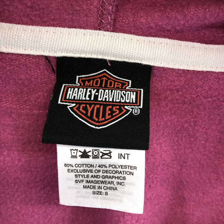 Harley-Davidson Sweat Full Zip Hoodie for Women (S) cotton purple type Vintage Second Hand