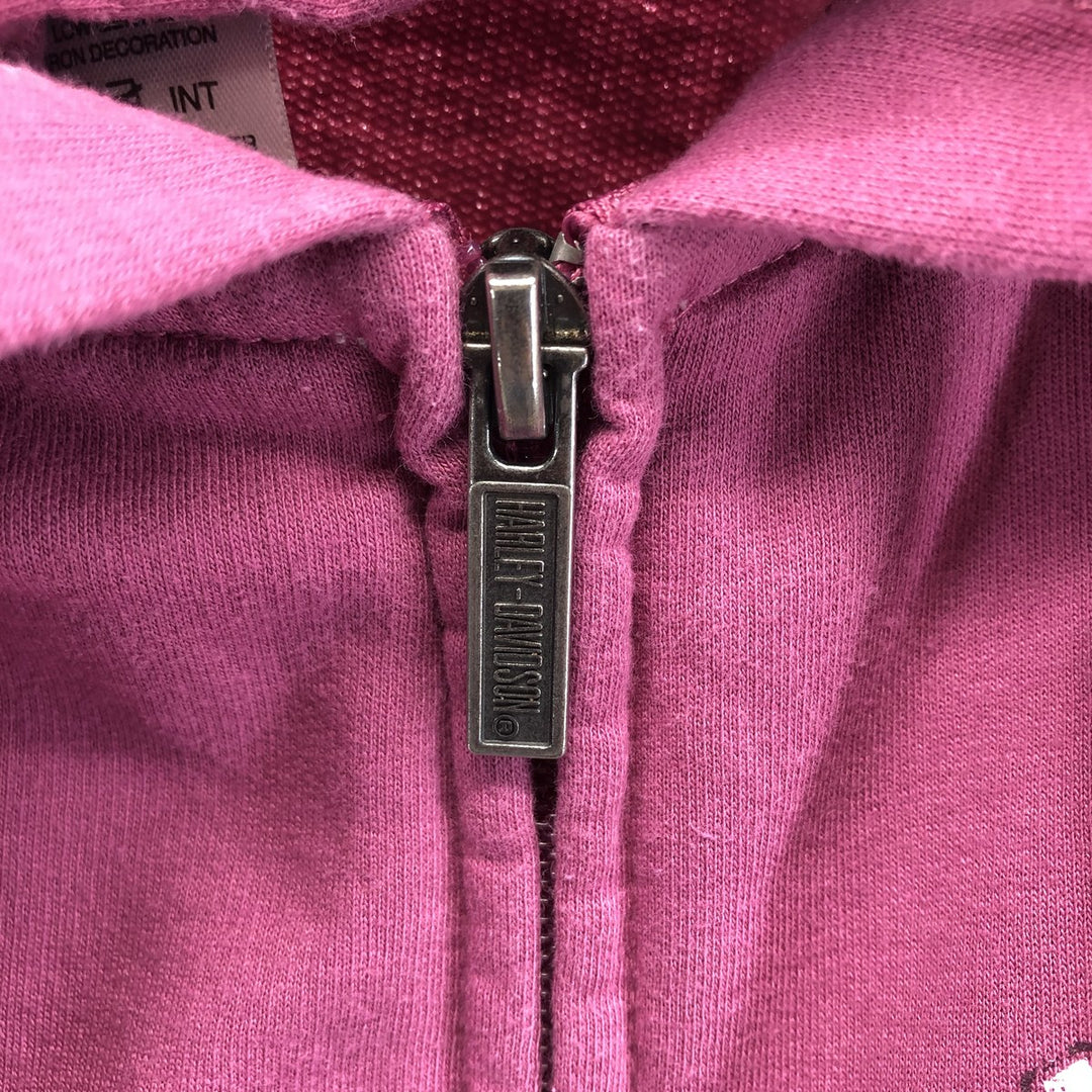 Harley-Davidson Sweat Full Zip Hoodie for Women (S) cotton purple type Vintage Second Hand